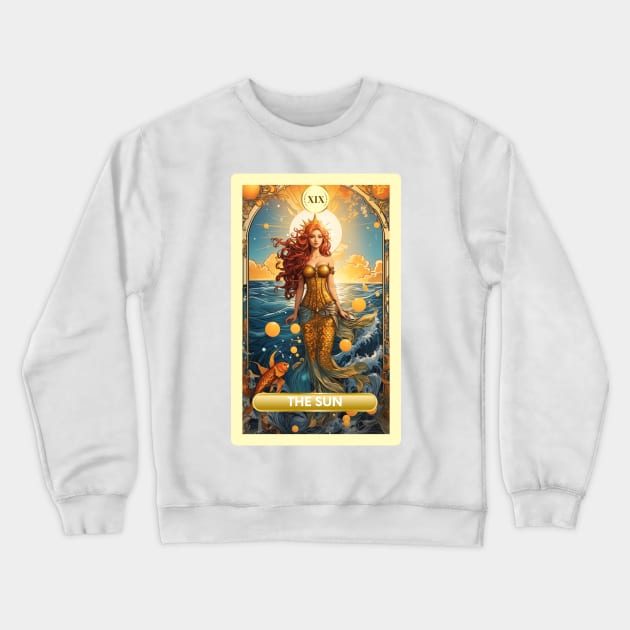 The Sun Card From the Light Mermaid Tarot Deck. Crewneck Sweatshirt by MGRCLimon